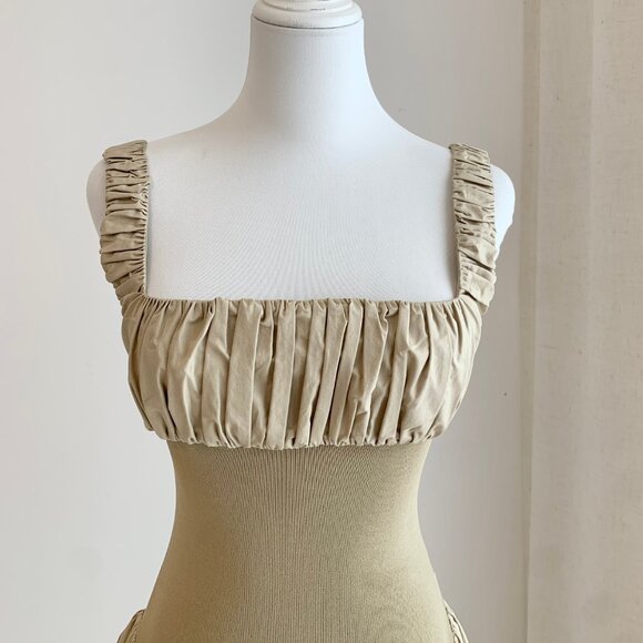 NWOT !Helsa Rib Mix Puffy Mini Dress - Picture 7 of 10